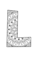 Alfabet mandala kleurplaat 12